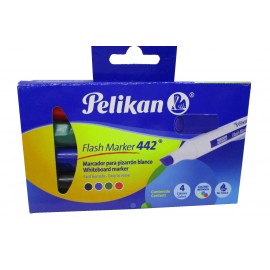 MARCADOR PARA PIZZARON PELIKAN ESTUCHE CON 4 COLORES