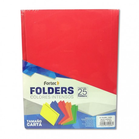 FOLDER TAMAÑO CARTA COLOR ROJO INTENSO