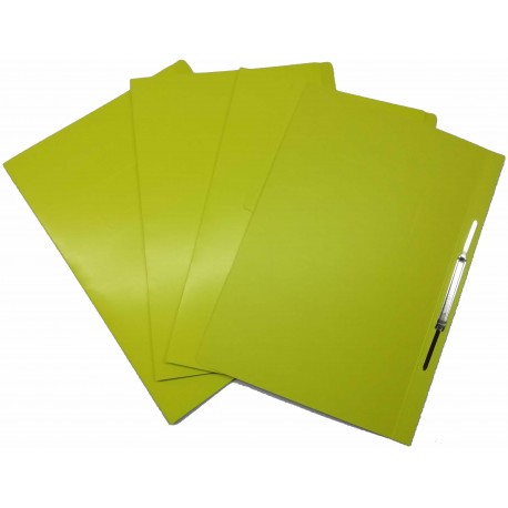 FOLDER CON BROCHE 8 CENTIMETROS TAMAÑO OFICIO AMARILLO