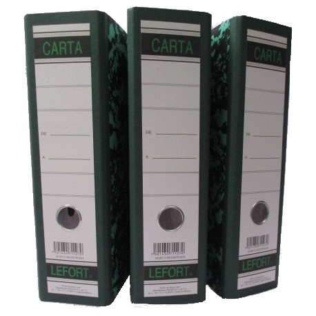 REGISTRADOR LEFORT TAMAÑO CARTA COLOR VERDE MARMOLEADO